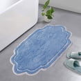 thumbnail image 1 of Home Weavers Allure Collection Bathroom Rug 100% Cotton Tufted Bathroom Rug, Soft & Absorbent Bath Rugs, Non-Slip Bath Rug, Machine Wash Dry Bath Mats - 21"x34" Bath Rug, Blue, 1 of 9