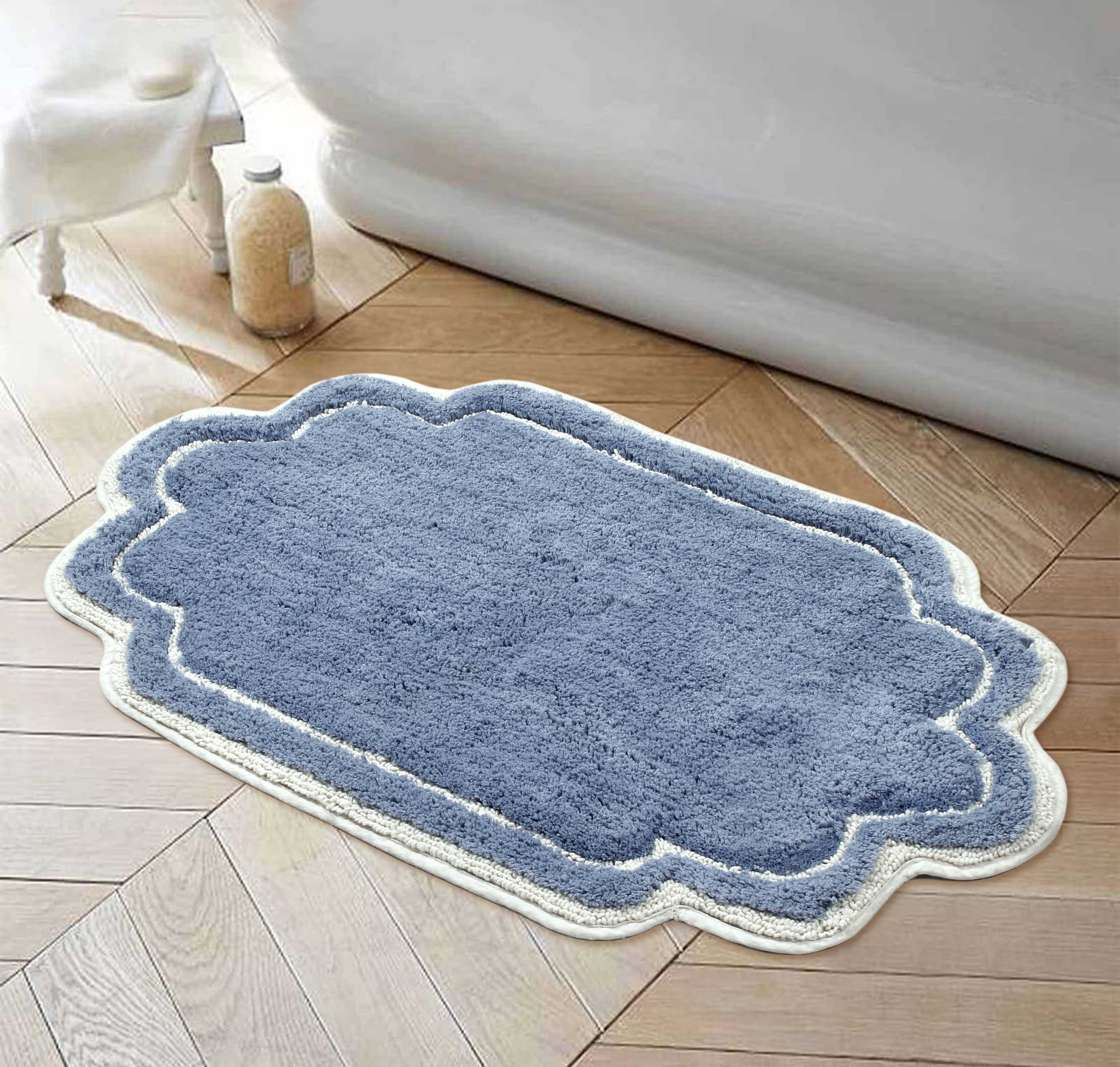 Home Weavers Allure Collection Bathroom Rug 100% Cotton Tufted Bathroom ...