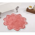 thumbnail image 1 of Home Weavers Allure Collection Bathroom Rug 100% Cotton Tufted Round Shape Bathroom Rug, Soft & Absorbent Bath Rugs, Non-Slip Bath Rug, Machine Wash Dry Bath Mats - 30" Round, Coral, 1 of 7