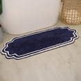 thumbnail image 1 of Home Weavers Allure Collection Cotton Bathroom Runner Rug 21"x54", Soft Absorbent Non-Slip Long Mat, Quick Dry, Machine Washable Floor Runner for Bathroom & Hallway, Navy, 1 of 9