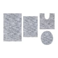thumbnail image 1 of Home Weavers Elegance Bathroom Rugs Sets 4 Piece- Plush Bath Mat Set Quick-Dry Soft Microfiber Bathroom Mat with Rubber Backing, Absorbent Bathroom Rug Set, Washable Bath Rugs, Bath Mats, Grey, 1 of 9