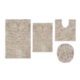 thumbnail image 1 of Home Weavers Elegance Bathroom Rugs Sets 4 Piece- Plush Bath Mat Set Quick-Dry Soft Microfiber Bathroom Mat with Rubber Backing, Absorbent Bathroom Rug Set, Washable Bath Rugs, Bath Mats, Ivory, 1 of 9