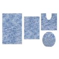 thumbnail image 1 of Home Weavers Elegance Bathroom Rugs Sets 4 Piece- Plush Bath Mat Set Quick-Dry Soft Microfiber Bathroom Mat with Rubber Backing, Absorbent Bathroom Rug Set, Washable Bath Rugs, Bath Mats, Blue, 1 of 9