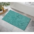 thumbnail image 1 of Home Weavers Bell Flower Collection Bathroom Rug Cotton Tufted Bath Rugs, Soft Absorbent Bath Rugs, Non-Slip Bath Mats, Machine Washable, Bath Mats for Bathroom Floor, 24"x40" Rectangle, Turquoise, 1 of 9