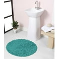 thumbnail image 1 of Home Weavers Bell Flower Bathroom Rug 100% Cotton Tufted Round Shape Bathroom Rug, Soft Absorbent Bath Rugs, Non-Slip Bath Carpet, Machine Washable Bath Mats for Bathroom- 22" Round, Turquoise, 1 of 9