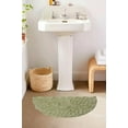 thumbnail image 1 of Home Weavers Bell Flower Bathroom Rug 100% Cotton Tufted U Shape Slice Rug, Soft Absorbent Bath Rugs, Non-Slip Bath Rug, Machine Washable, Bath Rugs for Bathroom, 17"x30" Slice Rug, Green, 1 of 9