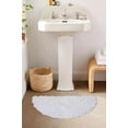 thumbnail image 1 of Home Weavers Bell Flower Bathroom Rug 100% Cotton Tufted U Shape Slice Rug, Soft Absorbent Bath Rugs, Non-Slip Bath Rug, Machine Washable, Bath Rugs for Bathroom, 17"x30" Slice Rug, White, 1 of 9