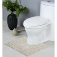 thumbnail image 1 of Home Weavers Bell Flower Bathroom Rug Toilet Rugs U Shaped Contour, Thick Toilet Rug, Non-Slip Contour Mat for Bathroom,100% Cotton Soft, Absorbent Water, Machine Washable, 20"x20" Contour, Ivory, 1 of 9