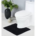 thumbnail image 1 of Home Weavers Modesto Collection 100% Cotton Tufted Bath Rugs, Extra Soft and Absorbent Bath Rugs, Non-Slip Bath Mats, Machine Washable, Bath Mats for Bathroom Floor and Tub, 20"x20" Contour, Black, 1 of 7