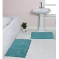 thumbnail image 1 of Home Weavers Bell Flower Collection 100% Cotton Non-Slip Bathroom Rug Set Machine Washable Bath Rug-21"x34", Bathroom Rug- 24"x40", Blue Color 2 Piece Bath Rug set, 1 of 9