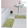 thumbnail image 1 of Home Weavers Bell Flower Collection 100% Cotton Non-Slip Bathroom Rug Set Machine Washable Bath rug-21"x34", Bathroom Rug- 24"x40", Green Color 2 Piece Bath rug set, 1 of 9