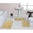 thumbnail image 1 of Home Weavers Bell Flower Collection 100% Cotton Non-Slip Bathroom Rug Set Machine Washable Bathroom Rug-17"x24", Bath Rug- 21"x34", Bathroom Rug- 24"x40", Yellow Color 3 Piece Bath Rug set, 1 of 9