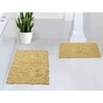 thumbnail image 1 of Home Weavers Bell Flower Collection 100% Cotton Non-Slip Bathroom Rug Set Machine Washable Bathroom Rug-17"x24", Bath Rug- 21"x34", Yellow Color 2 Piece Bath Rug set, 1 of 9