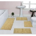 thumbnail image 1 of Home Weavers Bell Flower Collection 100% Cotton Non-Slip Bathroom Rug Set Machine Washable Bathroom Rug, Bath Rug, Bathroom Rug, Runner, Yellow Color 4 Piece Bath Rug set, 1 of 9