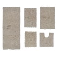 thumbnail image 1 of Home Weavers Bell Flower Collection 100% Cotton Non-Slip Bathroom Rug Set Machine Washable Bathroom Rug, U Shaped Contour, Bathroom Rug, Bath Rug, Runner, Linen Color 5 Piece Bath rug set, 1 of 8