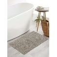 thumbnail image 1 of Home Weavers Bell Flower Collection Bathroom Rug 100% Cotton Tufted Bath Rugs, Soft Absorbent Bath Rugs, Non-Slip Bath Mats, Machine Washable, Bath Mats for Bathroom Floor, 21"x34" Rectangle, Linen, 1 of 9
