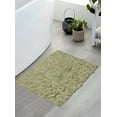 thumbnail image 1 of Home Weavers Bell Flower Collection Bathroom Rug 100% Cotton Tufted Bath Rugs, Soft Absorbent Bath Rugs, Non-Slip Bath Mats, Machine Washable, Bath Mats for Bathroom Floor, 17"x24" Rectangle, Green, 1 of 9