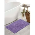 thumbnail image 1 of Home Weavers Bell Flower Collection Bathroom Rug 100% Cotton Tufted Bath Rugs, Soft Absorbent Bath Rugs, Non-Slip Bath Mats, Machine Washable, Bath Mats for Bathroom Floor, 21"x34" Rectangle, Purple, 1 of 9