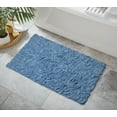 thumbnail image 1 of Home Weavers Bell Flower Collection Bathroom Rug Cotton Tufted Bath Rugs, Non-Slip Bath Mats, Machine Washable, Bath Mats for Bathroom Floor, 24"x40" Rectangle, Sky Blue, 1 of 5
