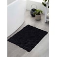 thumbnail image 1 of Home Weavers Bell Flower Collection Bath Rug, 100% Cotton Tufted, Soft & Absorbent, Non-Slip, 17"x24" Rectangle, Blue, 1 of 9