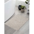 thumbnail image 1 of Home Weavers Bell Flower Collection Bath Rug, 100% Cotton Tufted, Soft & Absorbent, Non-Slip, 17"x24" Rectangle, Ivory, 1 of 9