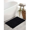 thumbnail image 1 of Home Weavers Bell Flower Collection Bathroom Rug 100% Cotton Tufted Bath Rugs, Soft Absorbent Bath Rugs, Non-Slip Bath Mats, Machine Washable, Bath Mats for Bathroom Floor, 21"x34" Rectangle, Black, 1 of 9