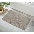 thumbnail image 1 of Home Weavers Bell Flower Collection Bathroom Rug 100% Cotton Tufted Bath Rugs, Soft Absorbent Bath Rugs, Non-Slip Bath Mats, Machine Washable, Bath Mats for Bathroom Floor, 24"x40" Rectangle, Linen, 1 of 9