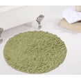 thumbnail image 1 of Home Weavers Bell Flower Collection Bathroom Rug 100% Cotton Tufted Round Shape Bathroom Rug, Soft Absorbent Bath Rugs, Non-Slip Bath Rug, Machine Washable Bath Mats for Bathroom- 30" Round, Green, 1 of 9