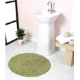 thumbnail image 1 of Home Weavers Bell Flower Collection Bathroom Rug 100% Cotton Tufted Round Shape Bathroom Rug, Soft Absorbent Bath Rugs, Non-Slip Bath Rug, Machine Washable Bath Mats for Bathroom- 22" Round, Green, 1 of 9
