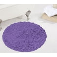 thumbnail image 1 of Home Weavers Bell Flower Collection Bathroom Rug 100% Cotton Tufted Round Shape Bathroom Rug, Soft Absorbent Bath Rugs, Non-Slip Bath Rug, Machine Washable Bath Mats for Bathroom- 30" Round, Purple, 1 of 9