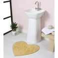 thumbnail image 1 of Home Weavers Bell Flower Collection Bathroom Rug Heart Shaped Plush rug Shower Floor Bathroom Bath Rug Non-Slip Soft Absorbent, Machine Washable Bath Mats for Bathroom Floor 25"x25" Heart, Yellow, 1 of 9