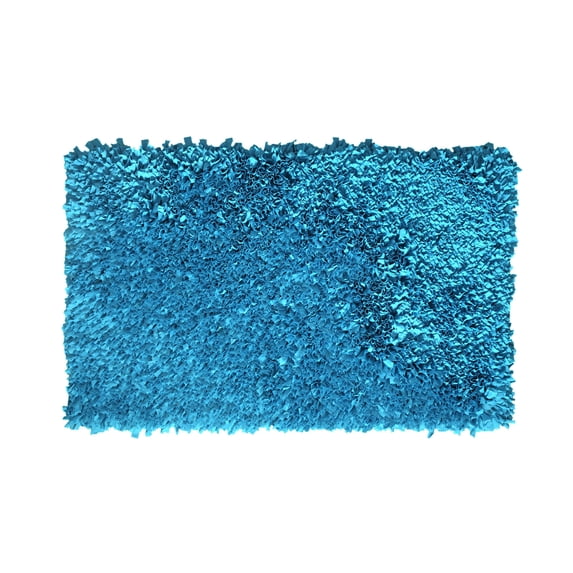 Home Weavers Bella Premium Jersey Shaggy Living Room Rug, Machine Washable Area Rugs, Rug For Living Room, Non Slip Accent Rugs, Soft Foldable Indoor Floor Carpet, Easy To Clean, 3'5" x 5'5", Blue