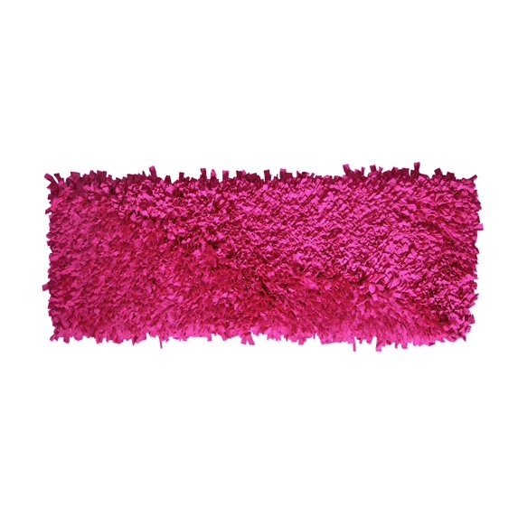 Home Weavers Bella Premium Jersey Shaggy Living Room Rug, Machine Washable Area Rugs, Rug For Living Room, Non Slip Accent Rugs, Soft Foldable Indoor Floor Rug, Easy To Clean, 2' x 6', Hot Pink