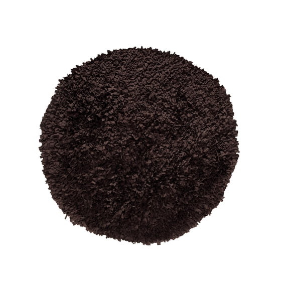 Home Weavers Bella Premium Jersey Shaggy Living Room Rug, Machine Washable Area Rugs, Rug For Living Room, Non Slip Accent Rugs, Soft Foldable Indoor Floor Rug, Easy To Clean, 5' Round, Brown