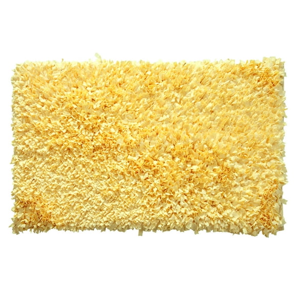 Home Weavers Bella Premium Jersey Shaggy Living Room Rug, Machine Washable Area Rugs, Rug For Living Room, Non Slip Accent Rugs, Soft Foldable Indoor Floor Rug, Easy To Clean, 3'5" x 5'5", Yellow