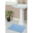 thumbnail image 1 of Home Weavers Inc Home Weavers Casual Elegence Bathmat Absorbent Cotton Machine Washable, Reversible Bath Rug Blue 17"x24", 1 of 5