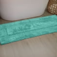 thumbnail image 1 of Home Weavers Classy Bathmat 100% Cotton Tufted Bath Rug, Extra Soft and Absorbent Bath Rugs, Machine Washable bath rugs for Bathroom, 21"x54" Runner, Aqua, 1 of 9