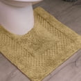 thumbnail image 1 of Home Weavers 100% Cotton Contour Rug Toilet Mat, Soft & Absorbent Bathroom Contour Mat, Washable Bath Contour Rug, 20"x20", Linen, 1 of 4