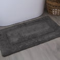thumbnail image 1 of Home Weavers Classy Bathmat 100% Cotton Tufted Bath Rug, Extra Soft and Absorbent Bath Rugs, Non-Slip Bath Mats, Machine Washable bath rugs for Bathroom, 24"x40" Rectangle, Gray, 1 of 9