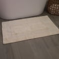 thumbnail image 1 of Home Weavers Classy Bathmat 100% Cotton Tufted Bath Rug, Extra Soft and Absorbent Bath Rugs, Machine Washable bath rugs for Bathroom, 21"x34" Rectangle, Ivory, 1 of 9