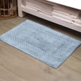 thumbnail image 1 of Home Weavers Classy Bathmat 100% Cotton Tufted Bath Rug, Extra Soft and Absorbent Bath Rugs, Bath Carpet, Machine Wash, bath rug for Bathroom, 17"x24" Rectangle, Blue, 1 of 9