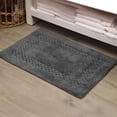thumbnail image 1 of Home Weavers Classy Bathmat 100% Cotton Tufted Bath Rug, Extra Soft and Absorbent Bath Rugs, Bath Carpet, Machine Wash, bath rug for Bathroom, 17"x24" Rectangle, Gray, 1 of 9