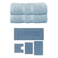 thumbnail image 1 of Home Weavers Classy Bath Mat 100% Soft Cotton Super Absorbent 2 Pcs Bath Towel Set & 4 Pc Bath Rug Combo, Machine Washable & Non Slip (Set of 6), Blue, 1 of 4