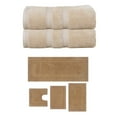 thumbnail image 1 of Home Weavers Classy Bath Mat 100% Soft Cotton Super Absorbent 2 Pcs Bath Towel Set & 4 Pc Bath Rug Combo, Machine Washable & Non Slip (Set of 6), Linen, 1 of 4