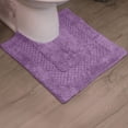 thumbnail image 1 of Home Weavers 100% Cotton Contour Rug Toilet Mat, Soft & Absorbent Bathroom Contour Mat, Washable Bath Contour Rug, 20"x20", Purple, 1 of 10