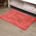 thumbnail image 1 of Home Weavers Classy Bathmat 100% Cotton Tufted Bath Rug, Extra Soft and Absorbent Bath Rugs, Bath Carpet, Machine Wash, bath rug for Bathroom, 17"x24" Rectangle, Coral, 1 of 10