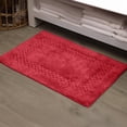thumbnail image 1 of Home Weavers Classy Bathmat 100% Cotton Tufted Bath Rug, Extra Soft and Absorbent Bath Rugs, Bath Carpet, Machine Wash, bath rug for Bathroom, 17"x24" Rectangle, Red, 1 of 10