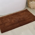 thumbnail image 1 of Home Weavers Classy Bathmat 100% Cotton Tufted Bath Rug, Extra Soft and Absorbent Bath Rugs, Machine Washable bath rugs for Bathroom, 21"x34" Rectangle, Chocolate, 1 of 10