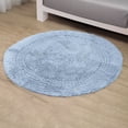 thumbnail image 1 of Home Weavers Classy Bathmat 100% Cotton Tufted Bath Rug, Extra Soft and Absorbent Bath Rugs, Machine Washable bath rugs for Bathroom, 30" Round, Blue, 1 of 10