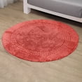thumbnail image 1 of Home Weavers Classy Bathmat 100% Cotton Tufted Bath Rug, Extra Soft and Absorbent Bath Rugs, Machine Washable bath rugs for Bathroom, 30" Round, Coral, 1 of 10
